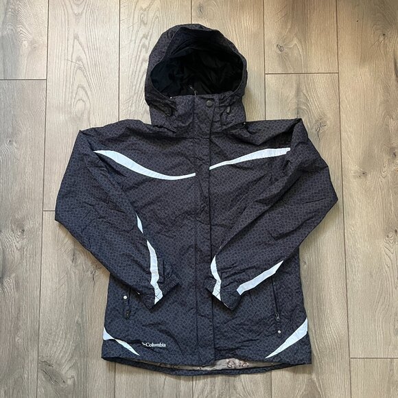 Columbia Sportswear Black and White Floral Interchange Jacket Womens Small - Picture 1 of 6